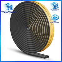 Dichtungsband 6M Selbstklebend D-Profil Anti-Kollision Gummi Schaum Schwarz