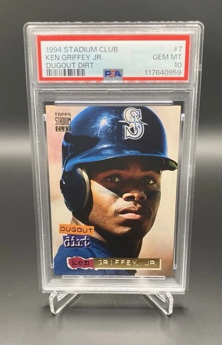 1994 Topps Stadium Club Dugout Dirt #7 Ken Griffey Jr. PSA 10 GEM MINT
