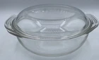 Vintage PYREX Clear Glass Covered Casserole Dish Bowl With Lid 1 1/2 Qt