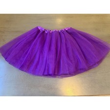 Purple Tulle Tutu Skirt Layered Mesh Elastic Waist Costume Dance Ballerina