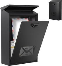 Post Box, Post Boxes Wall Mounted Waterproof Large Steel Mail Box Modern Deliver