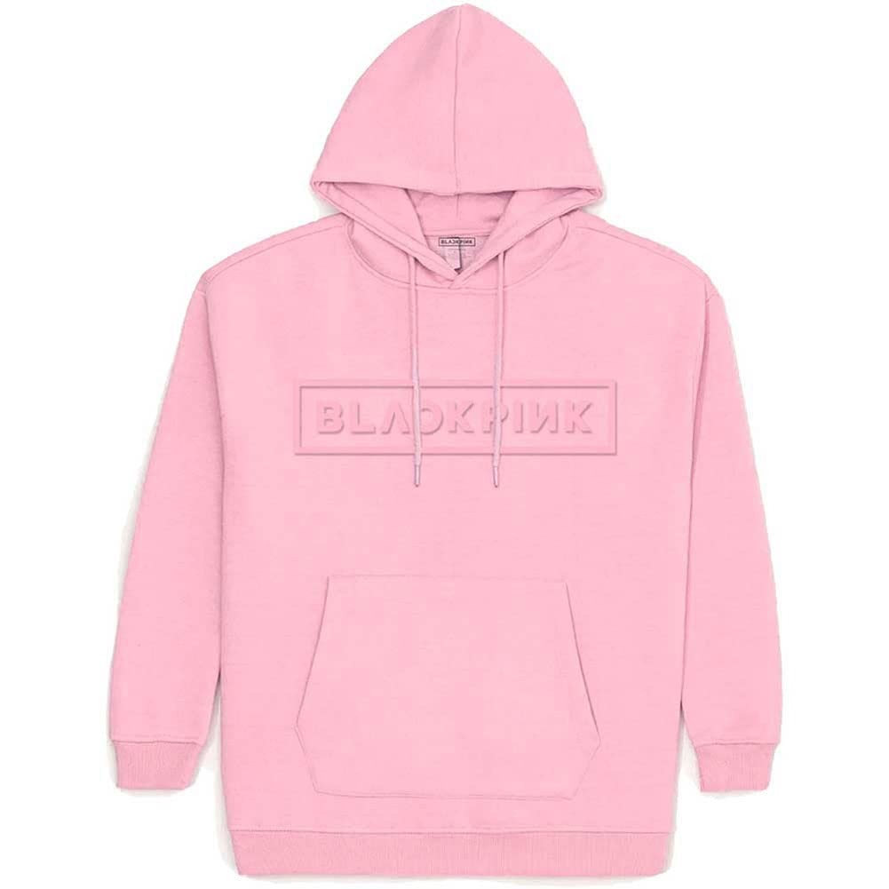 Официальный пуловер унисекс розового цвета с капюшоном и логотипом BlackPink Hoodie L Розовый