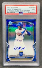 2023 Bowman Chrome DIEGO HERNANDEZ Blue Crater Refractor Auto SP /150 Mint PSA 9