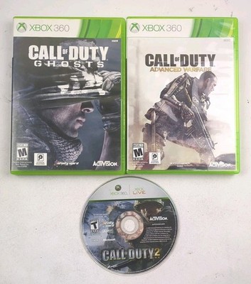 Call of Duty Lot Xbox 360 3 Games Ghosts Advanced Warfare COD 2 Bundle CIB