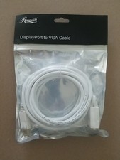 NEW Rosewill 15-Foot White DisplayPort to VGA Cable