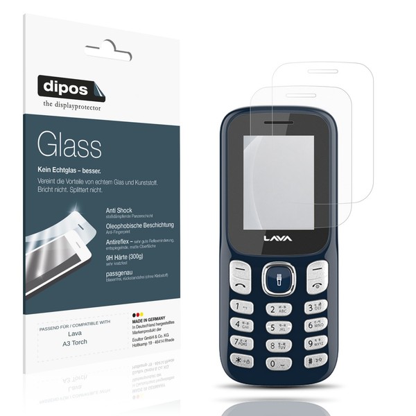 2X Schutzfolie FüR Lava A3 Torch Matt - Anti-Shock 9H Folie Dipos Glass-image