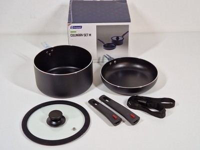 Outwell Culinary Set M Schwarz Kochgeschirr-Set Camping Topf + Pfanne MANGEL!