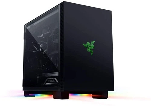 Razer Tomahawk Mini-ITX - Mini Desktop Gaming Chassis PC Case Tempered Glass RGB