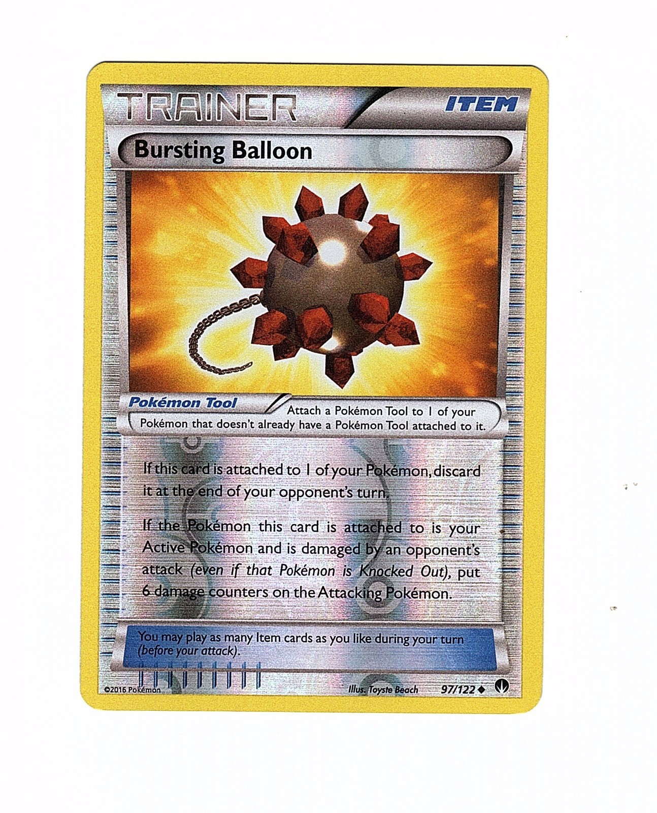 Bursting Balloon 97/122 Breakpoint Reverse Holo - Pokemon Card
