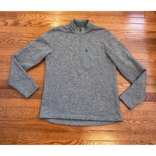 Kuiu Base Camp High Loft Sweater Fleece Jacket Mens Medium Gray 1/4 Zip Outdoor