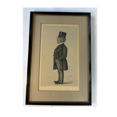 1878 Vanity Fair Spy Lithograph Sir Hardinge Giffard Solicitor General Framed