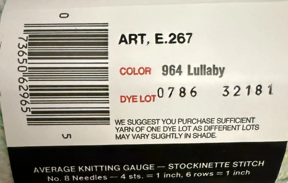 Red Heart Ombré Yarn Lot - 9 Skeins - 964 Lullaby Wintuk Super 4 Ply - Image 3 of 3