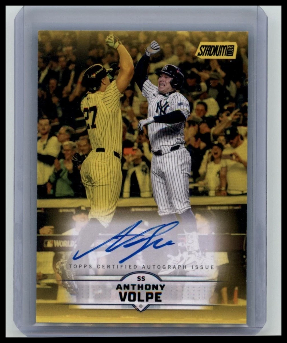 ボルピー 直筆サインカード topps stadium club auto Anthony Volpe