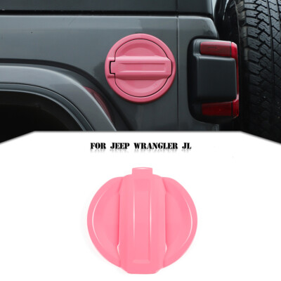 Exterior Filler Door Fuel Tank Gas Cap Cover Decor Pink For Jeep