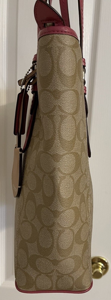 COACH Peyton Signature Zip Top Tote– F28365 Light Khaki/Tan