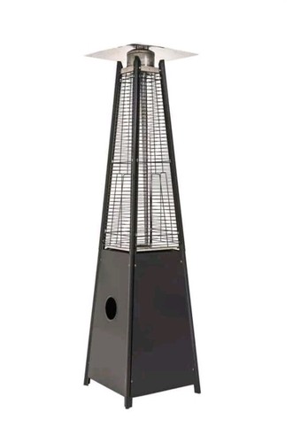 Mimosa Outdoor Pyramid Flame Heater Patio Garden Restaurant Gas Heater - Black - Picture 3 of 8