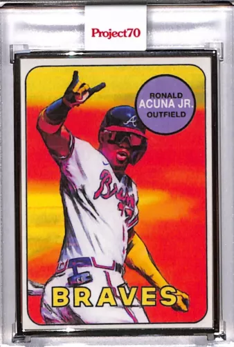 2021 TOPPS PROJECT 70 #821 RONALD ACUNA JR BY MATT MCCORMICK SILVER FRAME 01/51