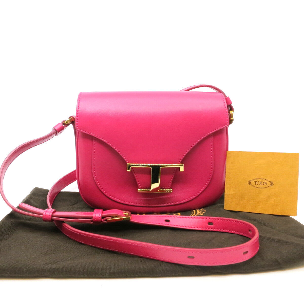 Authentic TOD'S Timeless Shoulder Bag Pink Leather #36631373 Authentic TOD'S Timeless Shoulder Bag Pink Leather #36631373