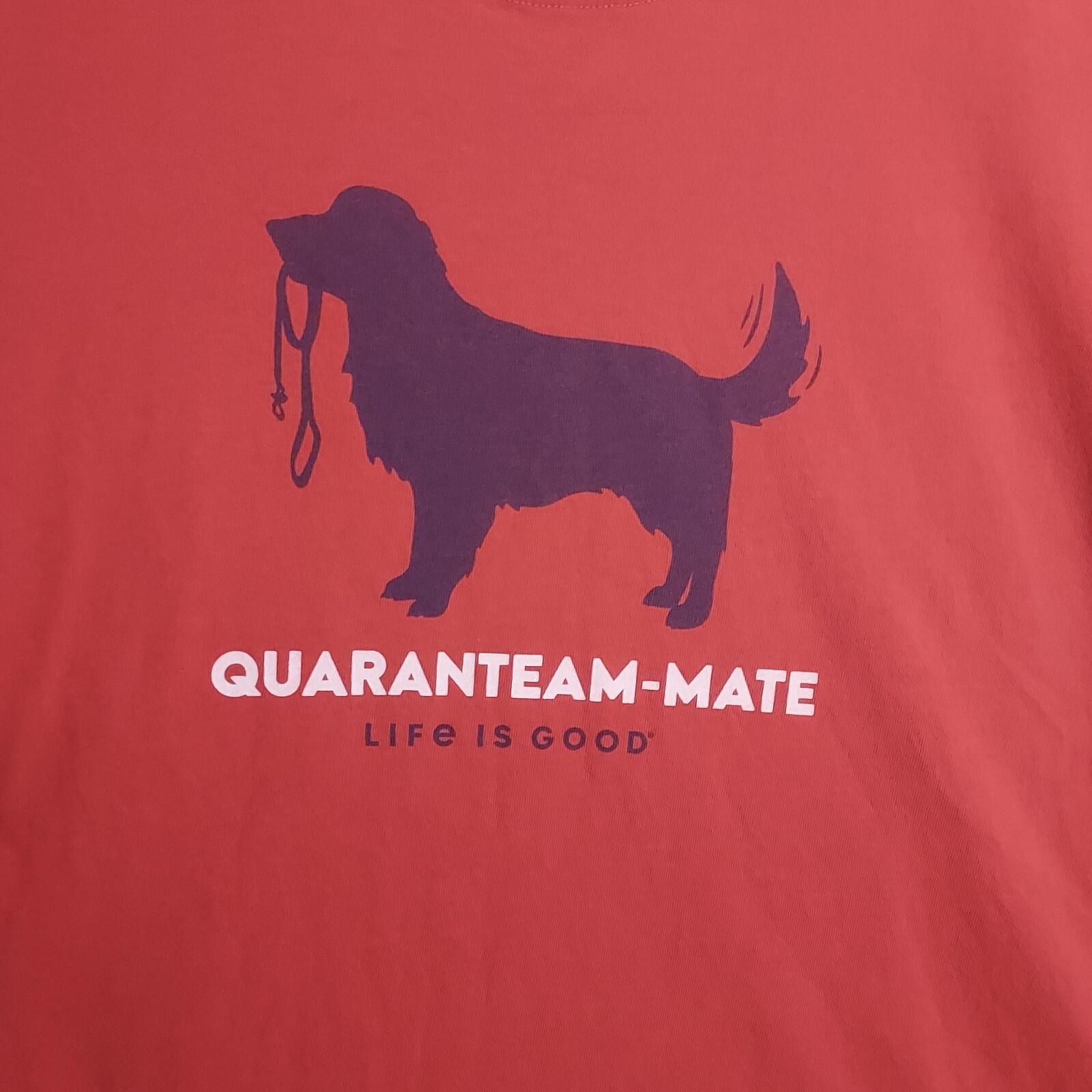 Life is Good Tshirt Womens XL Crusher Tee Short Sleeve Dog Red