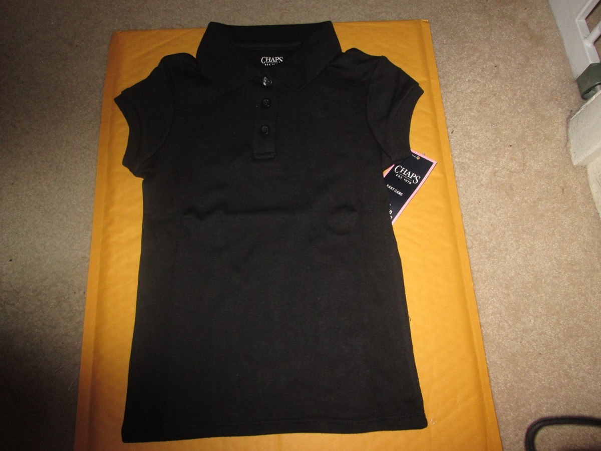 CHAP'S SCHOOL UNIFORM APPROVED GIRL'S POLO SHIRT NEW BLACK SIZE 6