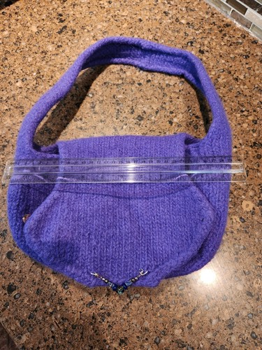 HANDMADE KIPI Purple Purse Very Unique - Picture 8 of 8