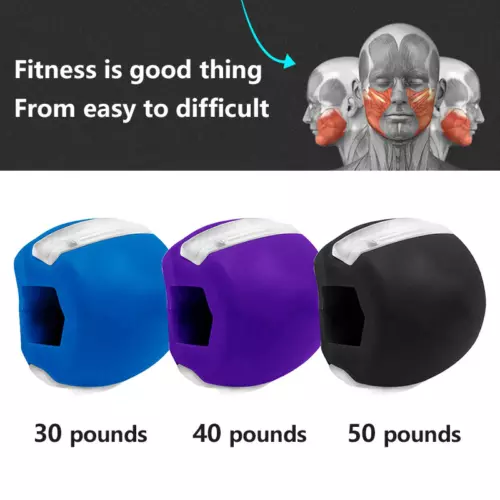 3PCS Jawline Exerciser Mouth Exercise Fitness Ball Neck Face Jaw Trainer Toning - Picture 9 of 16