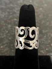 SILPADA Sterling Silver Scrolled Eden Ring R3269, Size 7