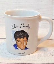 Elvis Presley 1933-1977 Memorial Mug Vintage Conway Twitty Country Store sticker