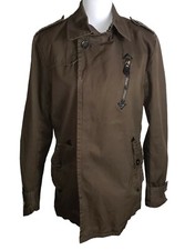 Zara Youth Olive Army Green Utility Coat Jacket Size Medium 100 Cotton Military