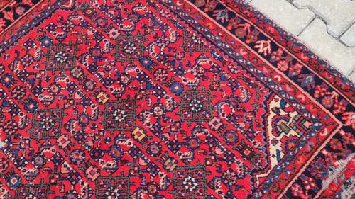 Vintage Oushak Rug, Vintage 4x6 Antique Hand Knotted Red Rug, Natural Carpets - Video 1 of 1