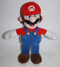 Super Mario Bros Plush Stuffed Doll 12" Soft Toy Red Hat Blue Overalls Sewn Eyes