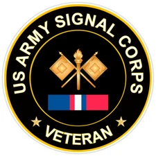 US Army Signal Corps Veteran Bumper Sticker Military Vinyl Soldier Decal 5"