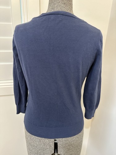 Gorman Blue Bow Rope Cardigan Cotton 8 S Preppy Nautical - Picture 7 of 11