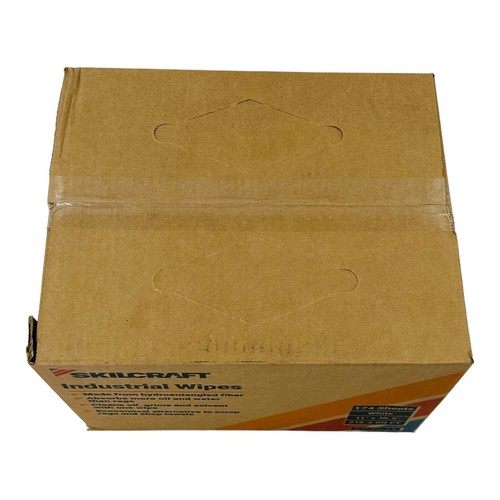 1 Box Skilcraft Industrial Wipes 11" x 16.5" White 174 Sheets - Picture 3 of 8
