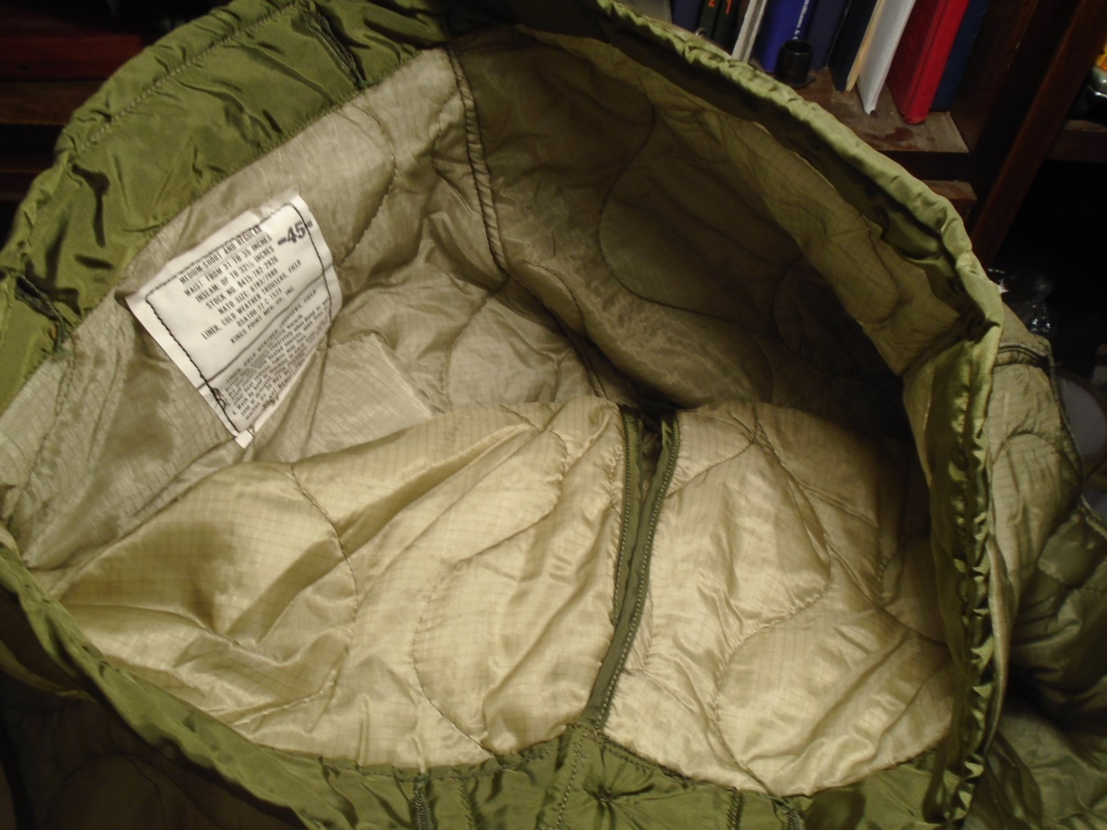 US Military Vietnam Era 1972 M65 Field Pants Liners Medium Short & Reg