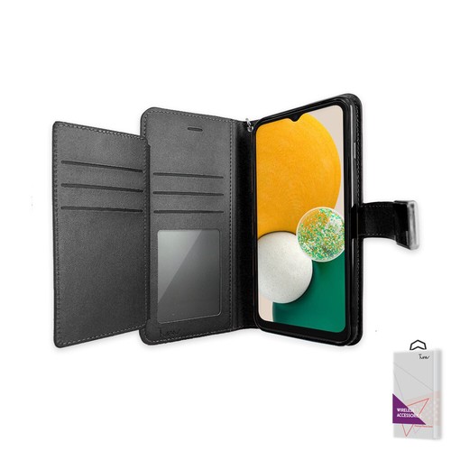 Für Samsung Galaxy A12 Etui Geldbörse Extra Kartenhalter Leder Folio Cover Etui - Bild 10 von 19