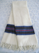 New Faribo 100 Pure Wool Fringed Throw Blanket 75" x 52"