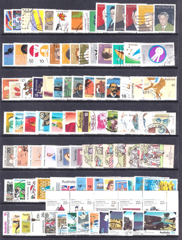 Australia fine used mixture of around 100 1970 and 1980s issues