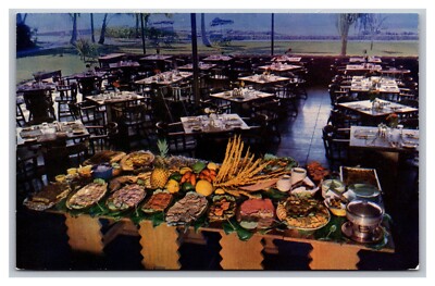 Kailua HI Hawaii Dining Lanai of Kona Inn View of Sport Fishing Waters Postcard