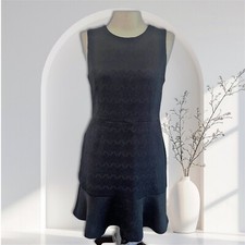 Banana Republic Womens Dark Gray Shift Dress 14 Career Sleeveless Suiting Office