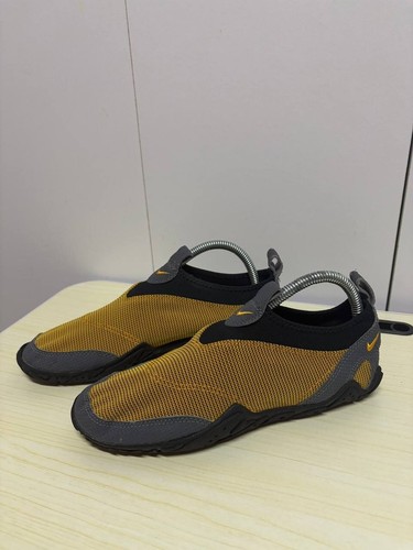 Vintage Nike ACG Aqua Socks Water Shoe Slip on Grey & Gold Size US6 UK5.5