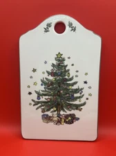 CHRISTMAS "NIKKO" CERAMIC SNACK/CHEESE BOARD 9" X 5 3/4"