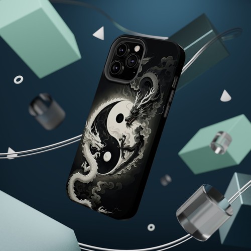 Yin Yang Dragon Handyhülle, Magnetische Tough Hüllen zum Schutz, Geschenk für Drachen - Bild 133 von 134