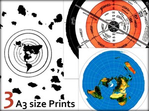 3 FLAT EARTH MAPS   Buddhist World Map + Abizaid 1920 + Azimuthal