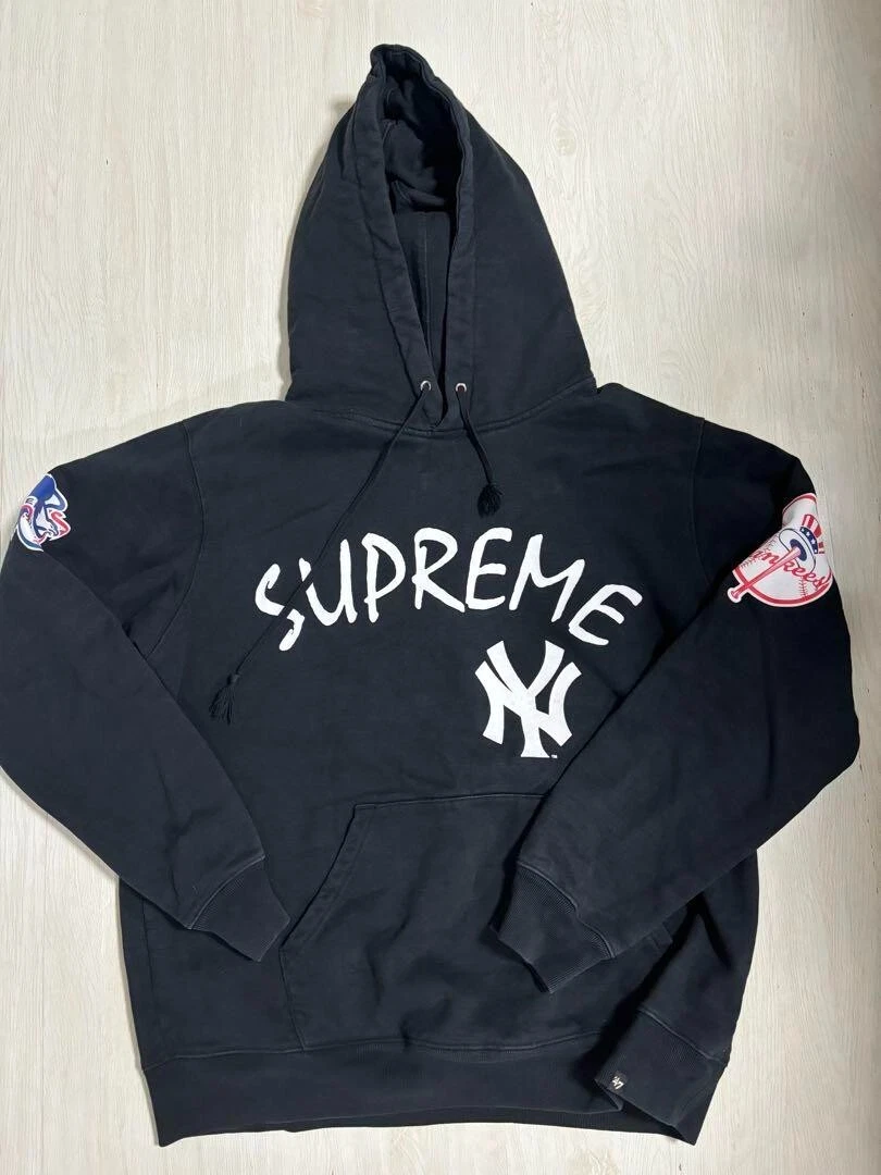 Sweat à capuche noir L marque Supreme x 47’ x MLB New York Yankees