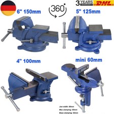 Schraubstock Amboss 360°Drehteller Werkbank 100/125/150mm Werkbankschraubstock