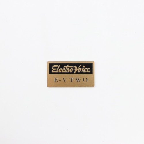 EV Electro Voice E-V TWO Speaker Aluminum Logo Badge 40mm(1.57")X22mm(0.86")gold - Picture 6 of 11