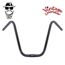 F&R Original Lowrider Bicycle V Handlebar 13" Rise Black 25.4m Cruiser Handlebar