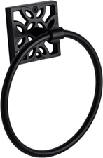 Autumn Alley Bathroom Towel Ring - Matte Black Hand Towel Holder - Modern