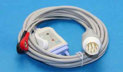 HP Philips 3Leads ECG Cable Snap M1733A Compatible 8Pin Connector | eBay